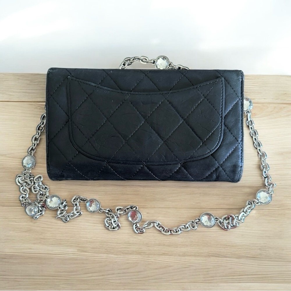 24 hr sale Chanel  Lambskin Classic Flap Wallet with coa box unbranded chain - Picture 10 of 14